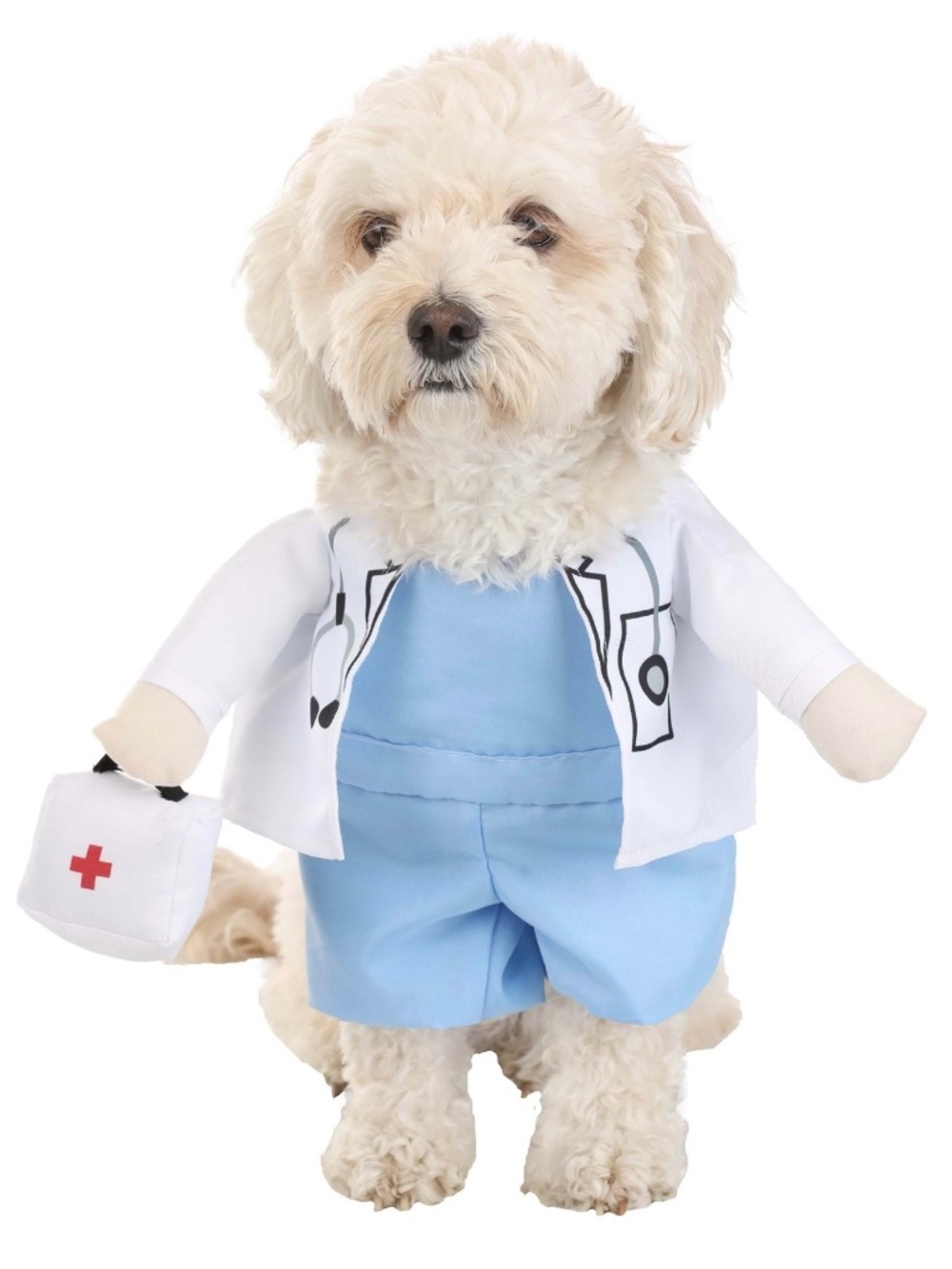 Dog Doctor Costume Medium Funny Pet Costume Cat Dog Halloween Outfit NWOT